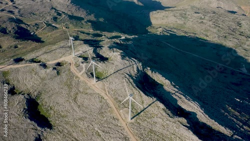 Aerial 4K video from drone to Sierra Gorda de Loja Mountain range. 
Loja, province of Granada, Andalusia,Spain
 photo
