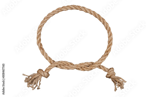 Circle shape rope isolated transparent