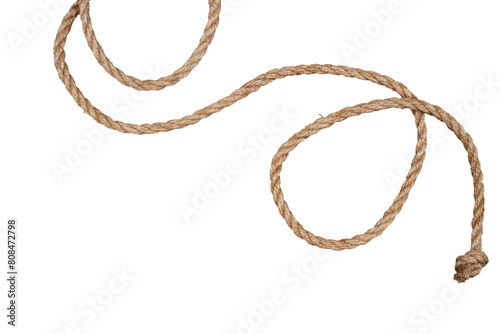 Curled rope isolated transparent