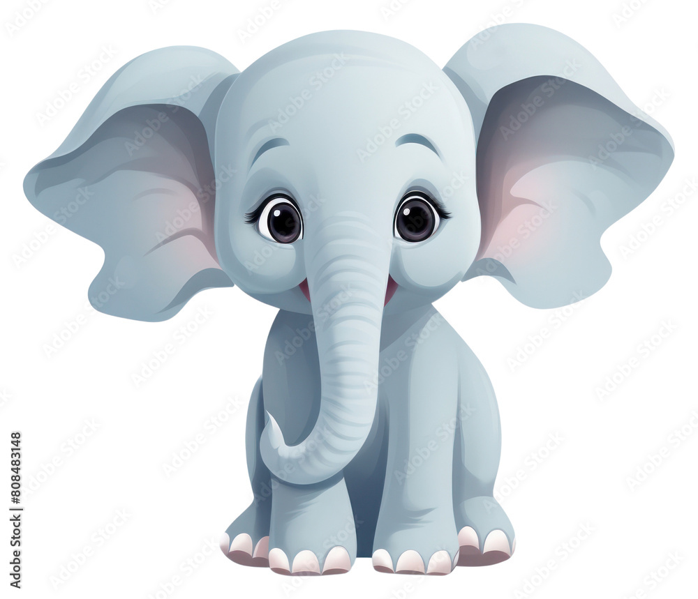 Obraz premium PNG Elephant baby wildlife animal.