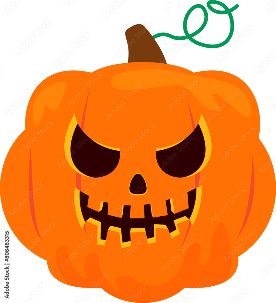 Fototapeta premium Halloween Pumpkins Illustration