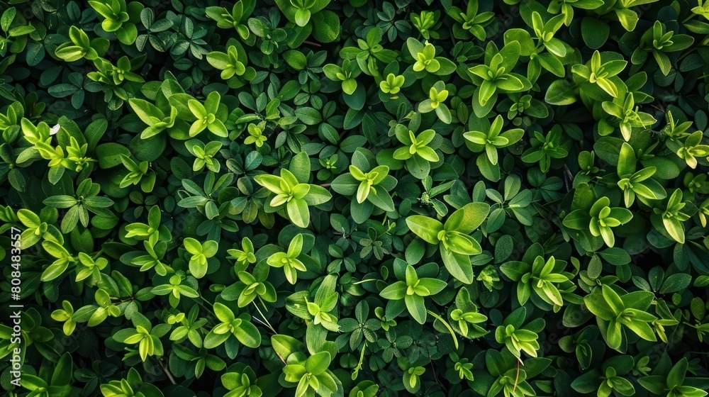 A dense green bush fills the frame, filling the entire image A dense green bush fills the frame, filling the entire image