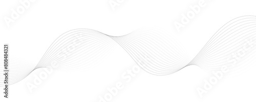 Abstract vector modern background with grey wavy lines and particles. EPS10