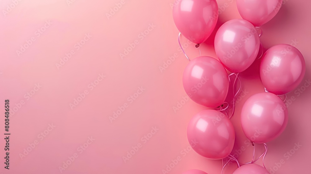 Pink Birthday Party Balloons