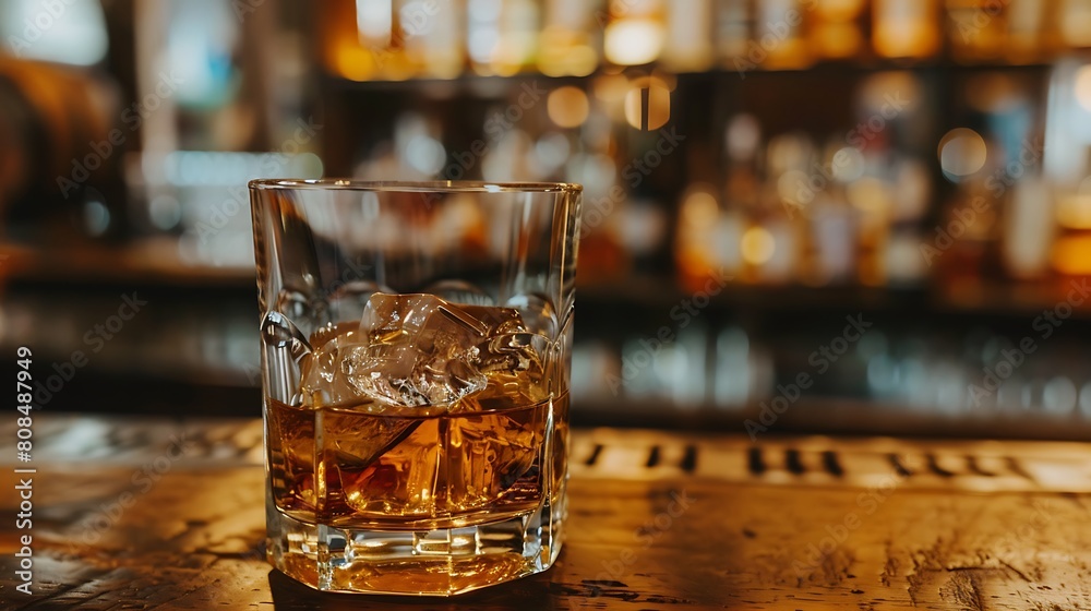 The whiskey glass is taken from an aesthetic angle for the global day of whisky, which invites everyone to try a dram and celebrate the water of life.