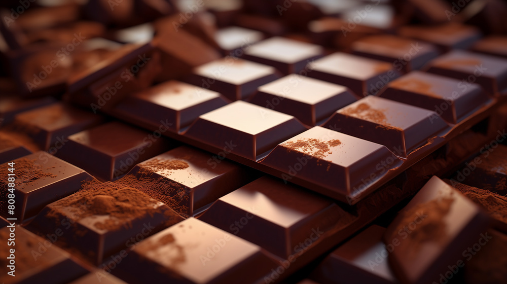Indulgent Temptation: A Mouthwatering Photo of a Chocolate Bar Indulgent Temptation: A Mouthwatering Photo of a Chocolate Bar