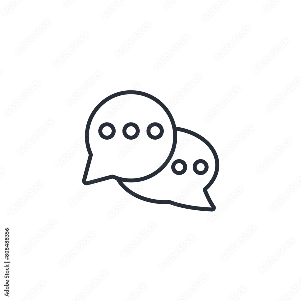 Conversation icon. vector.Editable stroke.linear style sign for use web design,logo.Symbol illustration.