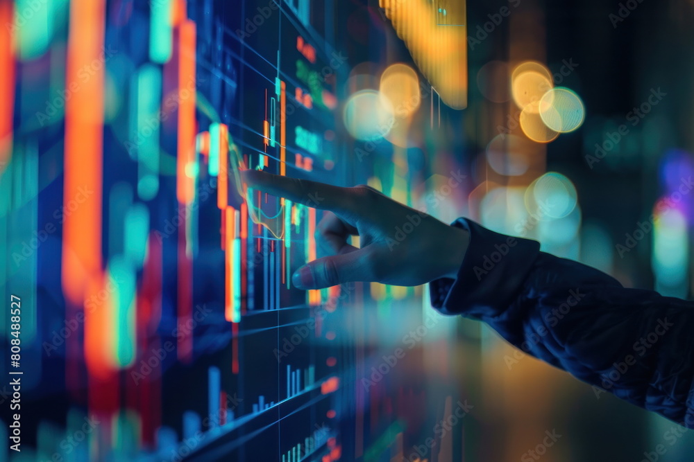 analyzing stock market indicators, data and charts
