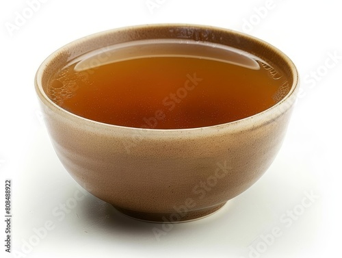 Chicken or Vegetable Broth Container of broth, displayed in full to showcase its use in soups and flavoring, isolated on white blackground.