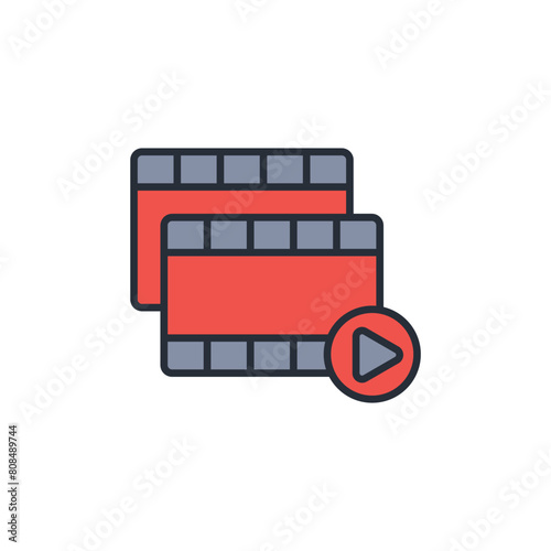 series icon. vector.Editable stroke.linear style sign for use web design,logo.Symbol illustration.