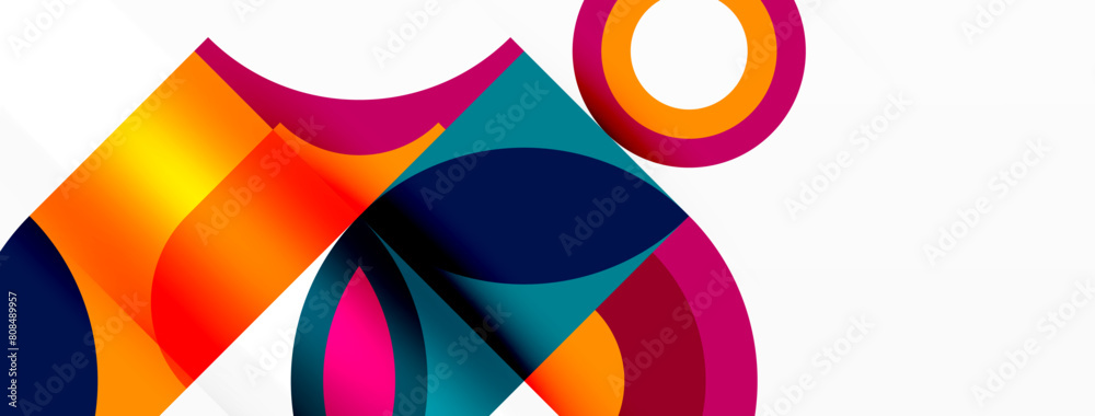 A vibrant logo featuring colorful circles and squares on a white background, showcasing a blend of tints and shades with symmetry and patterns in art and painting styles A vibrant logo featuring colorful circles and squares on a white background, showcasing a blend of tints and shades with symmetry and patterns in art and painting styles