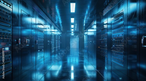  captivating visualization of a secure data vault, its impenetrable walls and advanced security measures conveying the utmost protection for valuable information.  photo