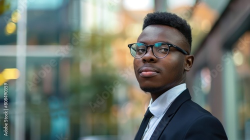 A young accountant looking determined and ambitious, ready to tackle challenges and make a difference in the financial world. 