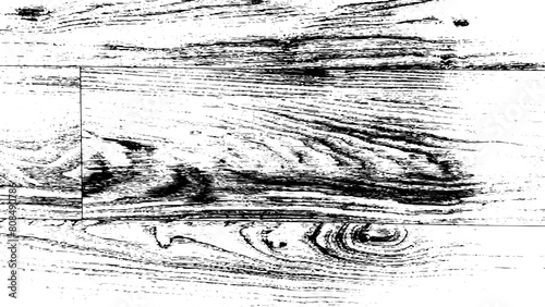 3-27. Wood board Texture Effect - Illustration. Black and white vector textures in scratch background.