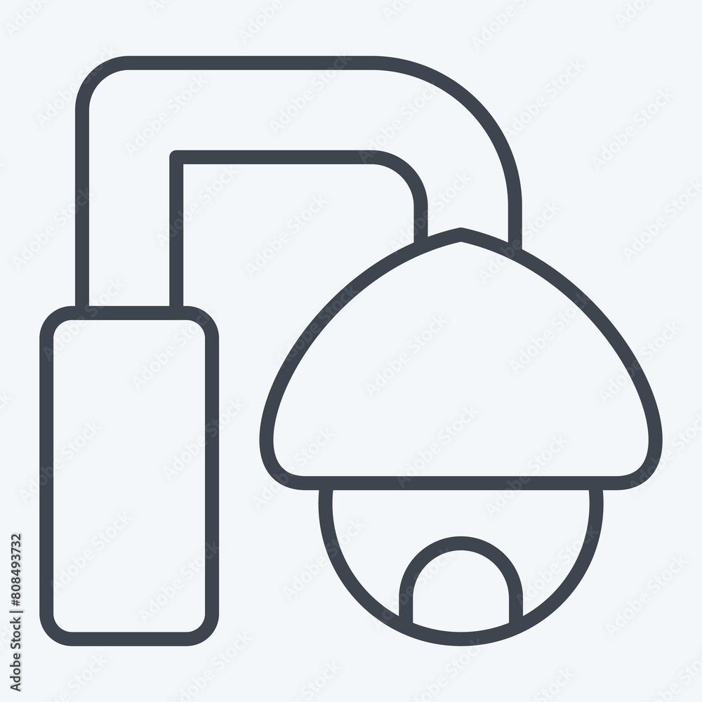 Icon CCTV. related to Smart City symbol. line style. simple design illustration Icon CCTV. related to Smart City symbol. line style. simple design illustration