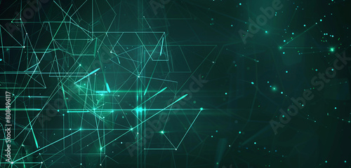 Dark teal and geometric lines merge in a tech abstract background.
