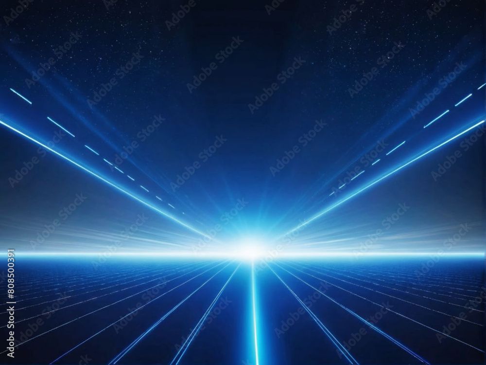 Futuristic horizon space background with blue light technology Futuristic horizon space background with blue light technology