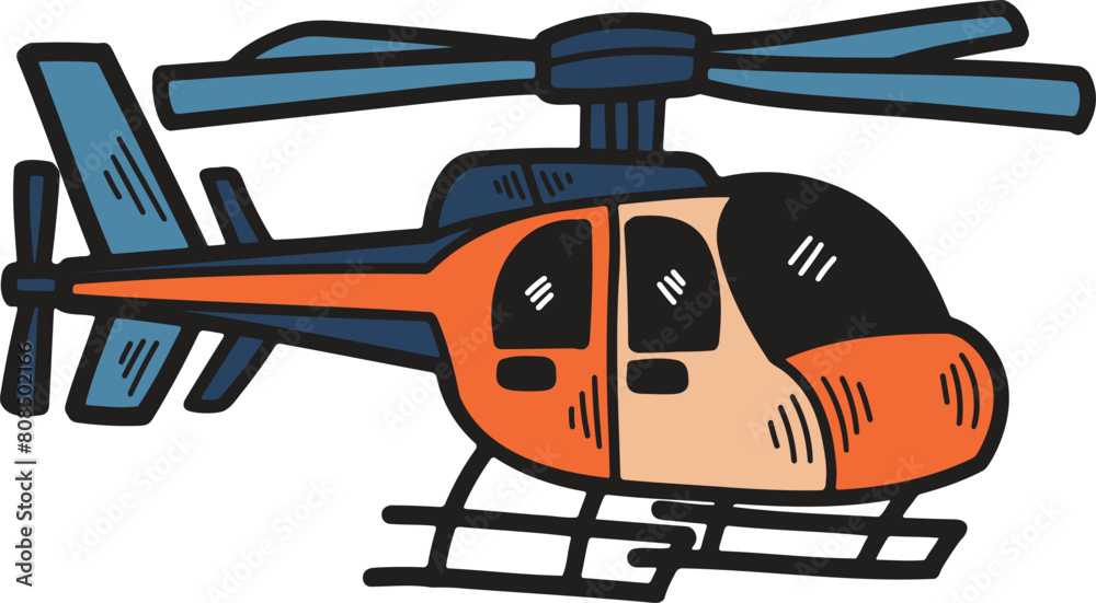A black and white drawing of a helicopter A black and white drawing of a helicopter
