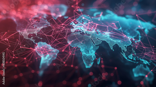 Global network connection and technology background. illustration. Network connection concept.