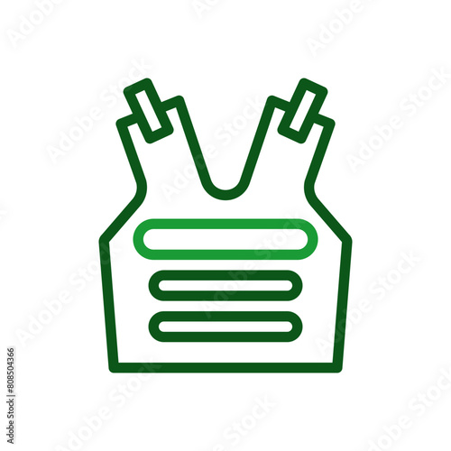 Body Armor icon duocolor green military illustration.