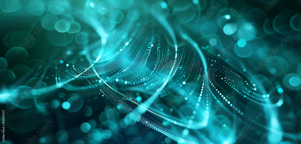 Soft turquoise patterns and abstract lights for technological visuals. Soft turquoise patterns and abstract lights for technological visuals.