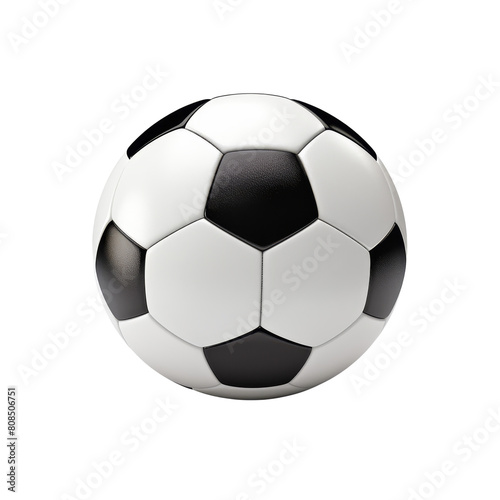 Classic black and white soccer ball. Looks like real.