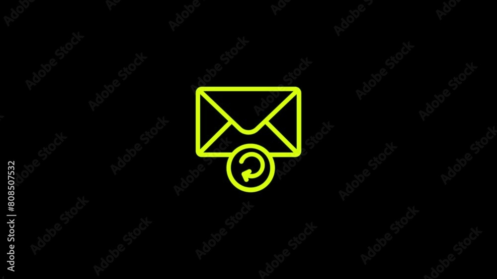 refresh mailbox contents concept icon design. Message folder restart icon for web.