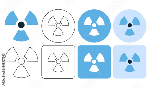 nuke nuclear, radioactive, pollution, x-ray icon sign symbol ui and ux design, glyphs and stroke line icon