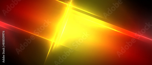 An amber and red light illuminates the dark sky, creating a striking atmospheric phenomenon. The colors blend together, resembling a celestial object on the horizon