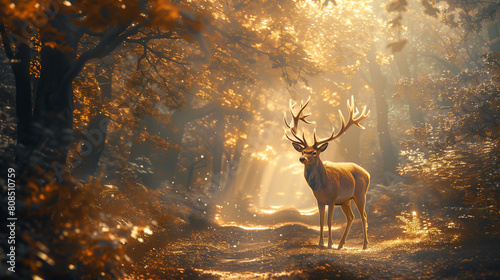 Deer in the Enchanted Woodland © GongSiong