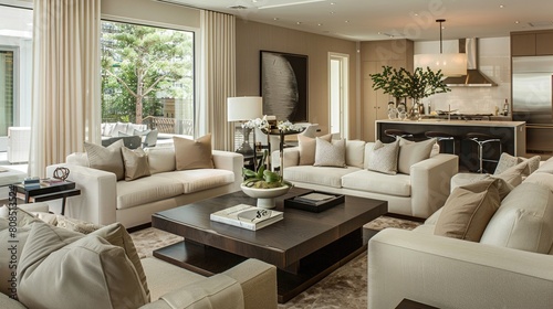 Modern contemporary living room interior design style 