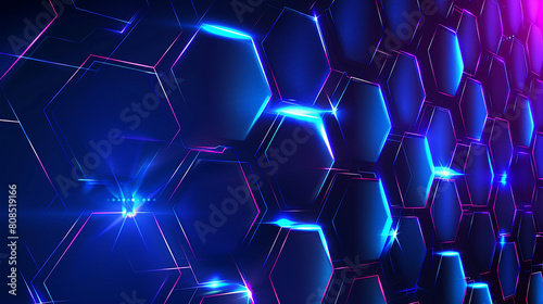 Abstract technological hexagonal background digital Technology Network