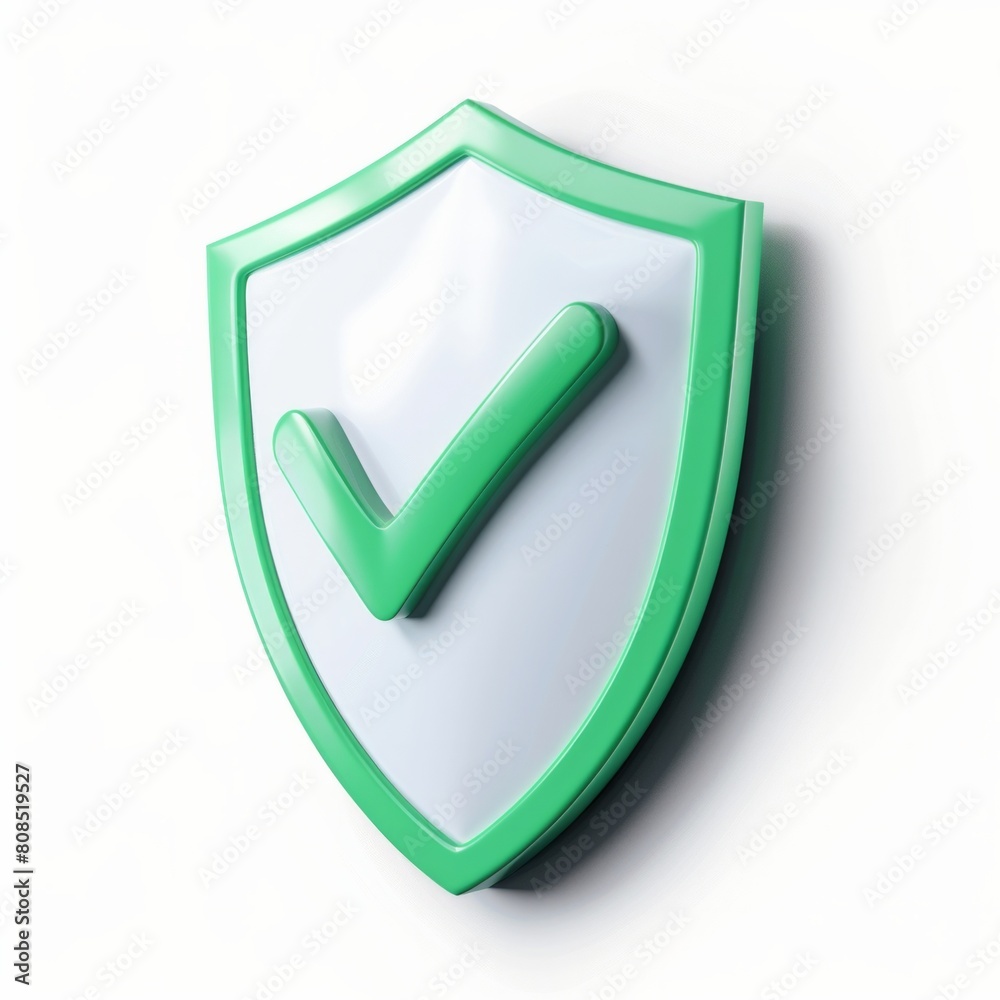 Create a 3D illustration featuring a robust shield icon, AI Generative Create a 3D illustration featuring a robust shield icon, AI Generative