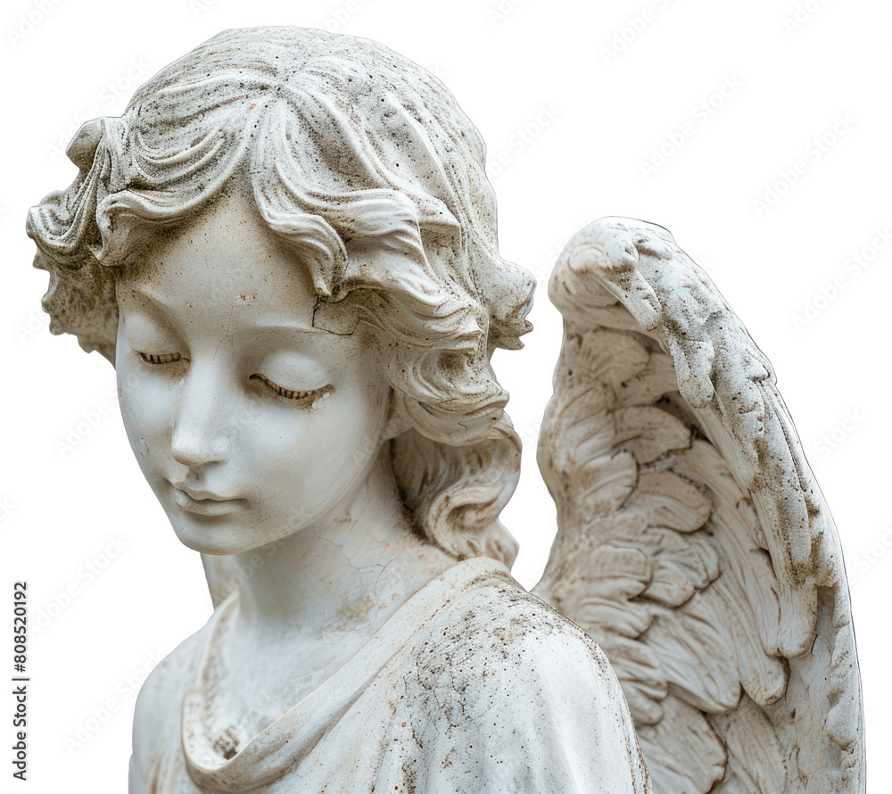 Obraz premium PNG Angel sculpture statue white.