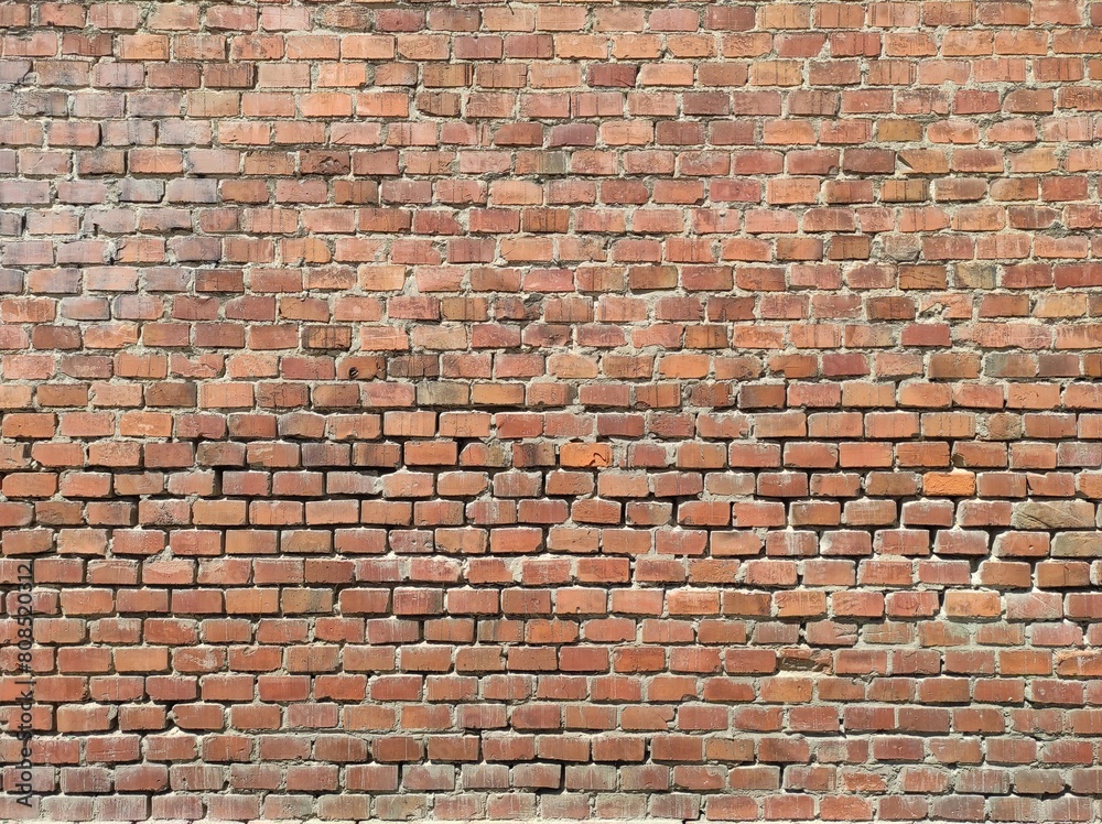 Naklejka premium Photo of brick wall texture. Texture of old brick