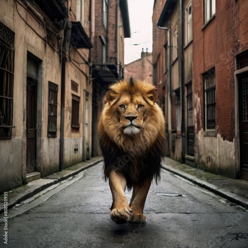 lion in the city