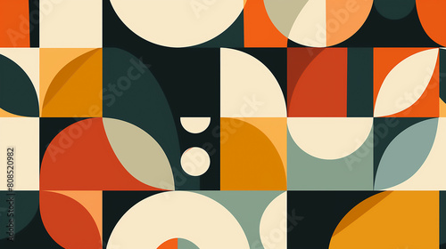 Colorful geometric seamless circle pattern for wallpaper, decoration and design projects