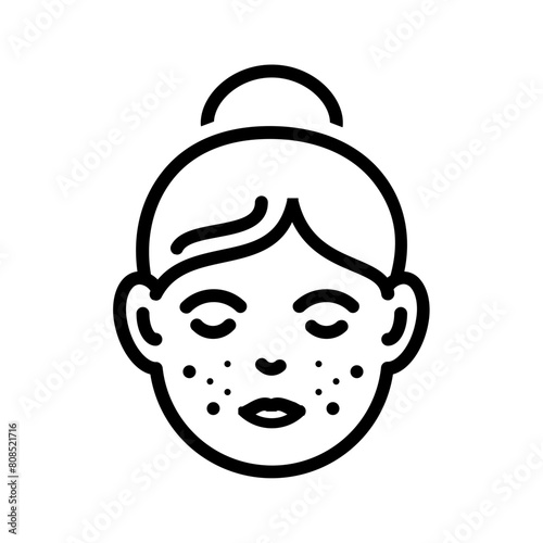 Vector black line icon for 
