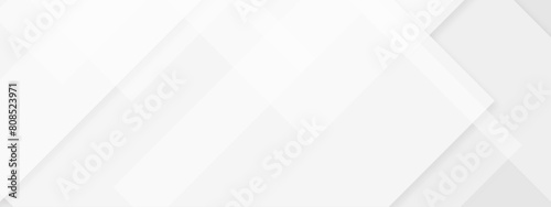 Gray and white geometric shape seamless tech technology abstract subtle background vector illustration. Digital futuristic technology concept cover, poster, banner. White grey background.