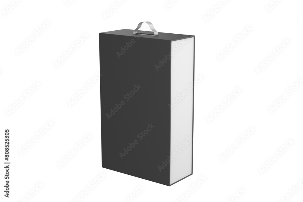 Fotografie Paper Hard Box Mockup Isolated On White Background
