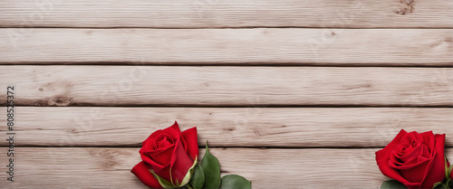 wood background with roses