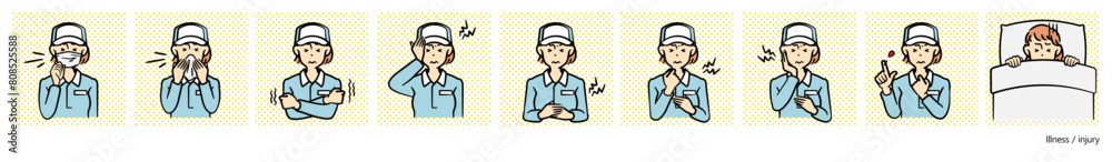 Fototapeta premium ドライバー（女性）のイラスト