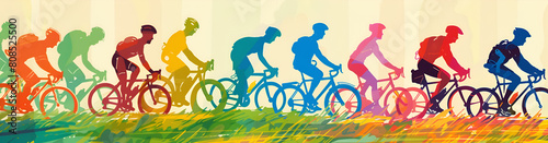 Gruppe Radrennfahrer, made by AI