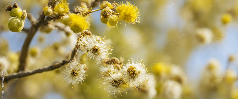 Spring pollen flight / pollen allergy background banner Spring pollen flight / pollen allergy background banner