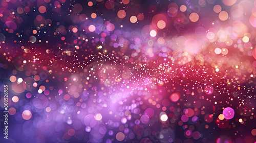 Sweet View Abstract Background Optical Red Purple Bokeh Lights Glitter Sparkle Dust Illustration