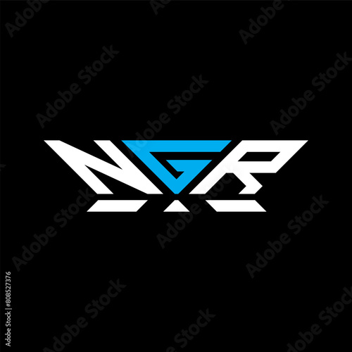 Free Download NGR letter logo vector design, NGR simple and modern logo. NGR luxurious alphabet design - GFXLoad