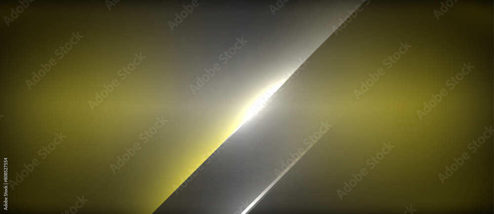 A diagonal stripe in amber and yellow hues, with a lens flare shining through. The background resembles a celestial event in the sky, against a metal ceiling A diagonal stripe in amber and yellow hues, with a lens flare shining through. The background resembles a celestial event in the sky, against a metal ceiling