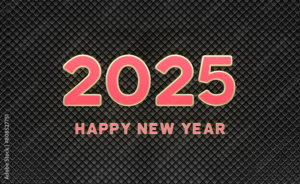 New Year 2025 Creative Design Concept - 3D Rendered Image New Year 2025 Creative Design Concept - 3D Rendered Image