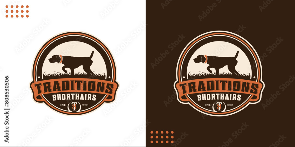 Obraz premium Vintage dog graphic design, design inspiration, vector