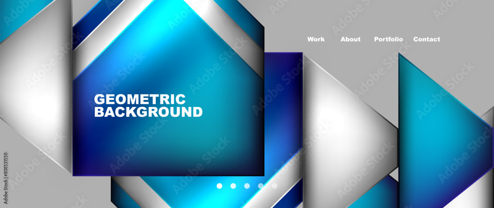Metal triangles with colorful bright triangles. Geometric modern minimalist design template Metal triangles with colorful bright triangles. Geometric modern minimalist design template